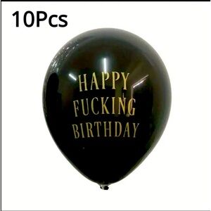 Funny Happy Birthday Balloons, 10 Piece